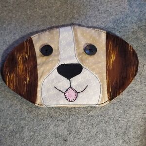 Charming Brown and Cream Dog Face Kitchen Pot Holder